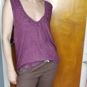 Fuchsia We the Free oversize tank top